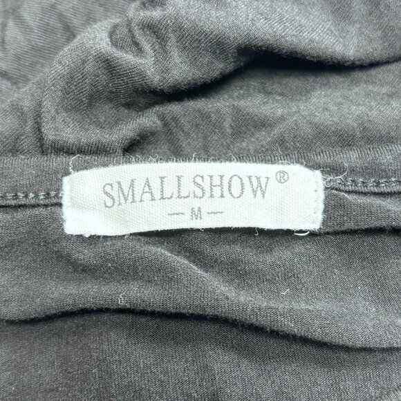 Smallshow Black Ruched Maternity Maxi Dress Short Sleeve Modal Blend M - Picture 4 of 10